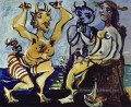 Deux faunes et Nus 1938 cubiste Pablo Picasso